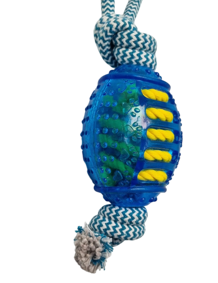 SOGA CON PELOTA RUGBY GOMA (D6989)