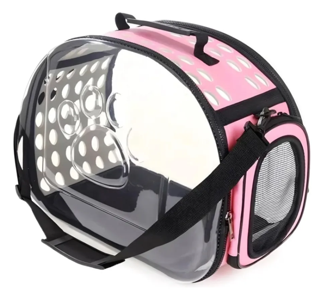 BOLSO TRANSPARENTE HUELLITA CHICO