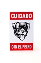 CARTEL "CUIDADO CON EL PERRO"